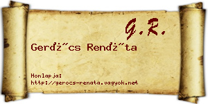 Gerócs Renáta névjegykártya